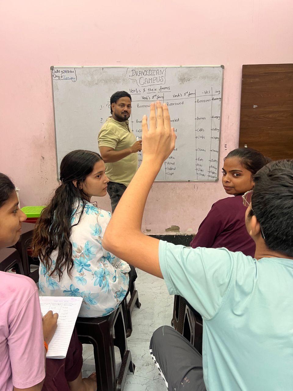 Students communicating
